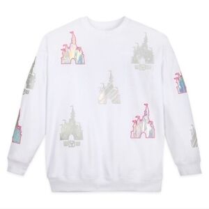 Walt Disney Castle Icon Sweatshirt Sz Xl Oversized Fit